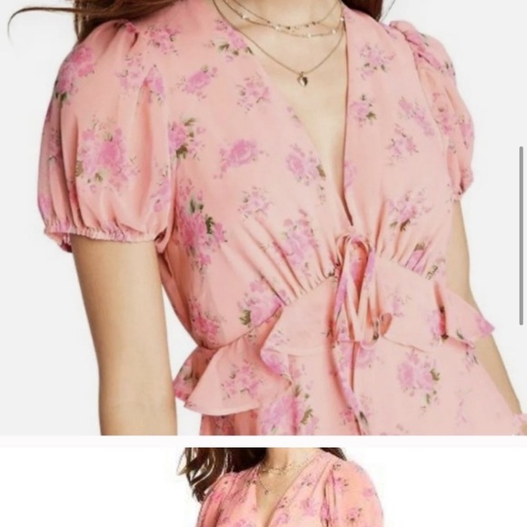 LOVE SHACK FANCY Target pink midi floral dress NWT - Picture 2 of 10